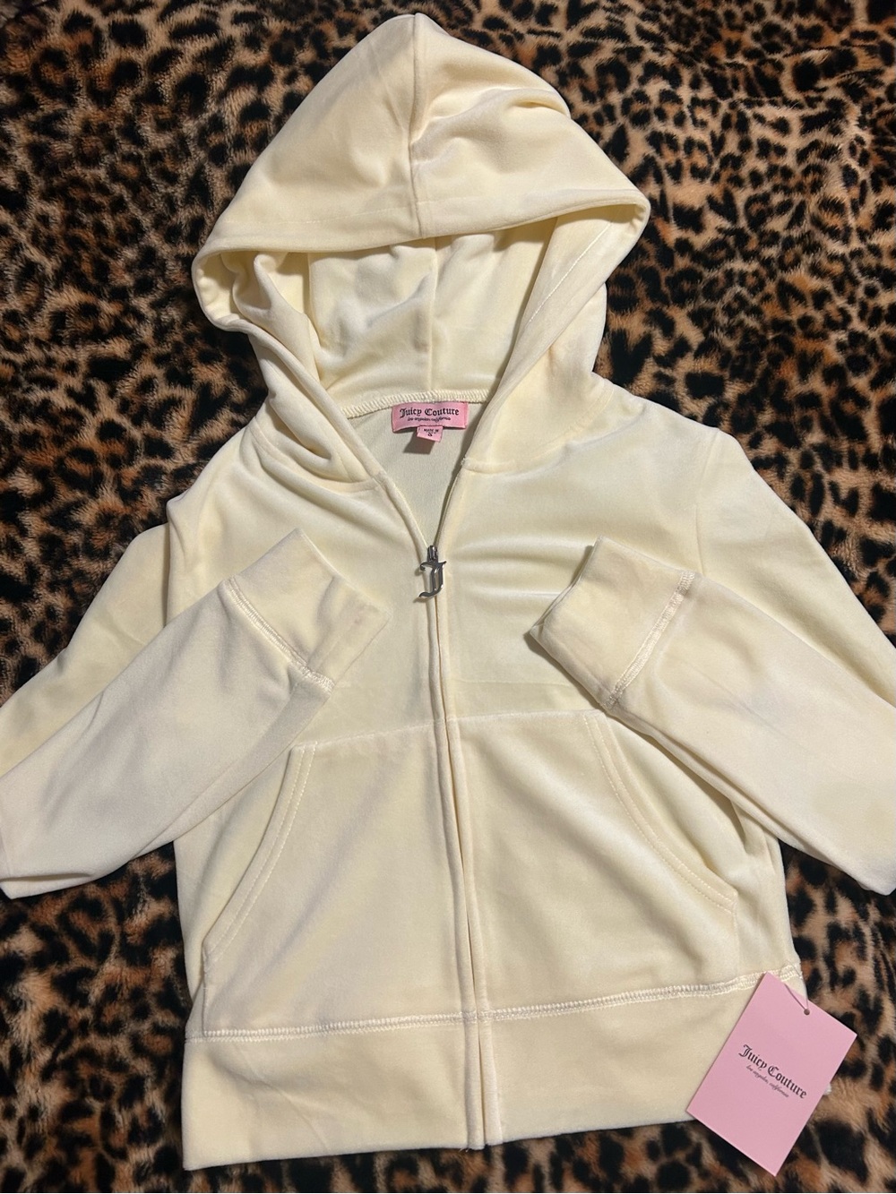 Y2K Juicy Couture Cropped Zip Up in Butter Yellow